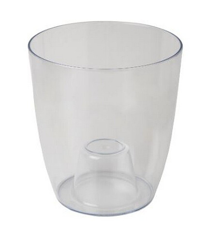 Ваза для орхидей OptimPlast круглая (14,5x16,2см) пластик прозрачный Т25120 438x503 в Материке