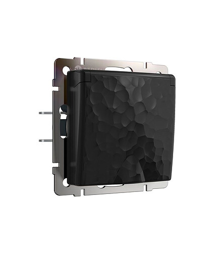 Розетка WERKEL IP44 черный 438x503 в Материке