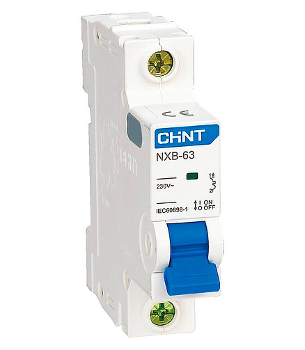 Выключатель автоматический CHINT NXB-63S 1P 40А 438x503 в Материке