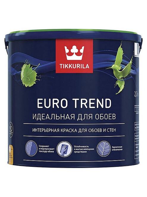 Краска Tikkurila EURO TREND A мат, 2,7л 495x660 Краска Tikkurila EURO TREND A мат, 2,7л 495x660 в Материке