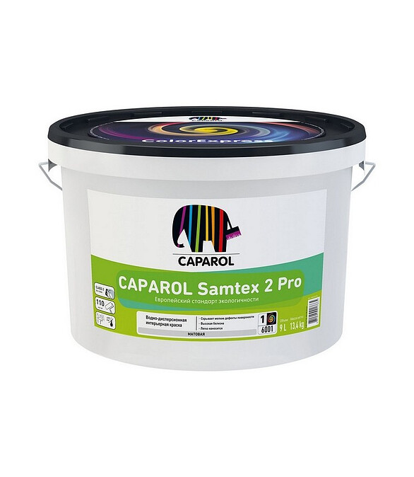 Краска Caparol Samtex 2 Pro Б1 матовая, 9л 586x674 Краска Caparol Samtex 2 Pro Б1 матовая, 9л 586x674 в Материке