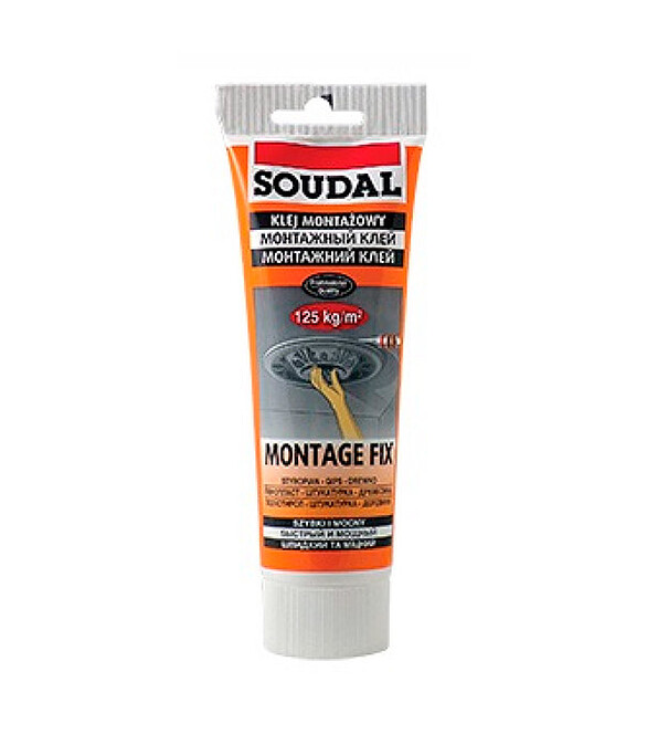 Клей монтажный SOUDAL Montage Fix (без растворителей) белый, 250г 586x674 Клей монтажный SOUDAL Montage Fix (без растворителей) белый, 250г 586x674 в Материке