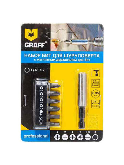 Набор бит GRAFF 7пр. 495x660 Набор бит GRAFF 7пр. 495x660 в Материке