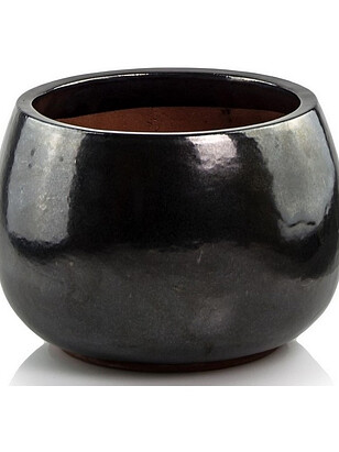 Горшок GLAZED (33х23см) керамика графит арт.28.041.33 238x286 в Материке