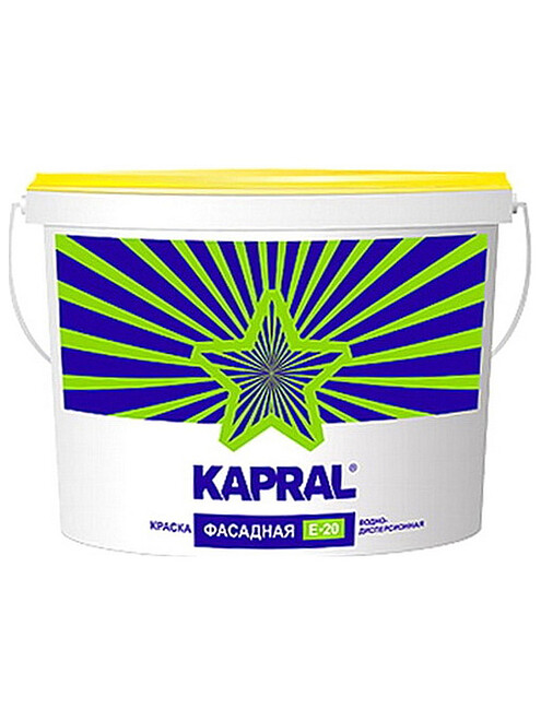 Краска Kapral Е-20 фасадная, 3,75кг 495x660 Краска Kapral Е-20 фасадная, 3,75кг 495x660 в Материке