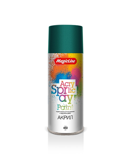 Краска аэроз. MagicLine акрил. RAL6026 темно-зеленая, 265г 495x660 Краска аэроз. MagicLine акрил. RAL6026 темно-зеленая, 265г 495x660 в Материке