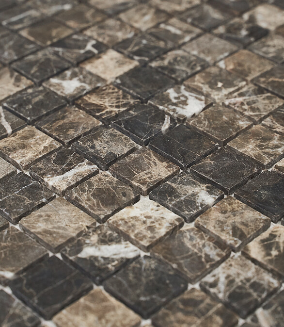 Мозаика каменная MosaicStory MONTE 29,8х29,8см цвет темно-коричневый 586x674 в Материке