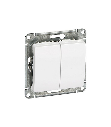 Выключатель SE GLOSSA GSL000151 2кл. белый 438x503 в Материке - Вариант 2