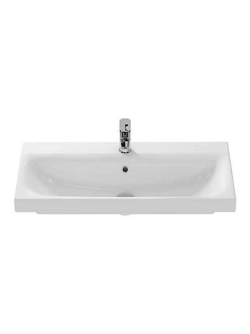 Раковина встраиваемая MODUO SLIM 80см с отверстием 495x660 Раковина встраиваемая MODUO SLIM 80см с отверстием 495x660 в Материке