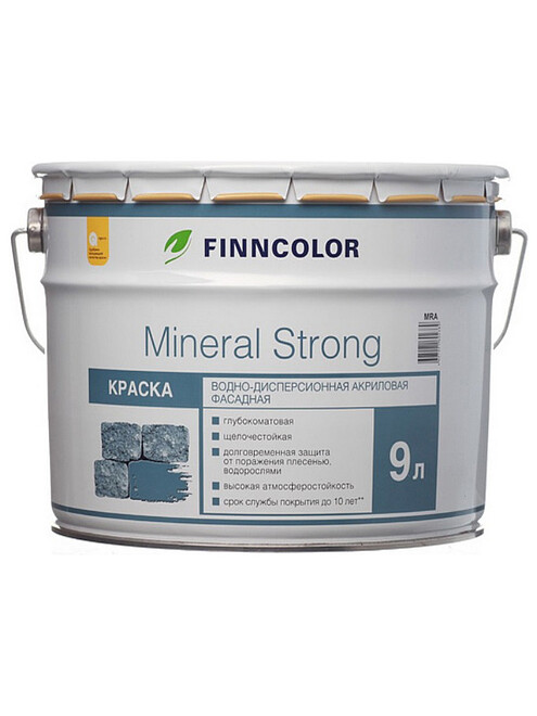 Краска FINNCOLOR Mineral Strong фасадная MRA гл/мат, 9л 495x660 Краска FINNCOLOR Mineral Strong фасадная MRA гл/мат, 9л 495x660 в Материке