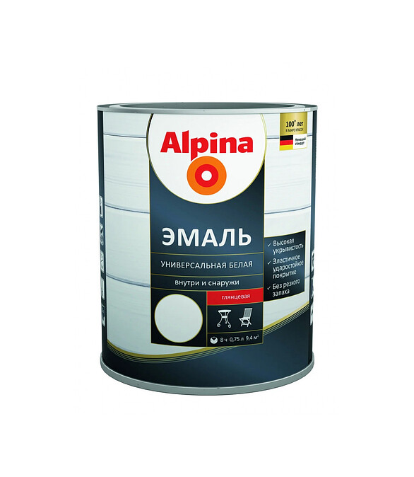 Эмаль Alpina алкид. белая глянцевая, 0,75л/ 0,83кг 586x674 Эмаль Alpina алкид. белая глянцевая, 0,75л/ 0,83кг 586x674 в Материке