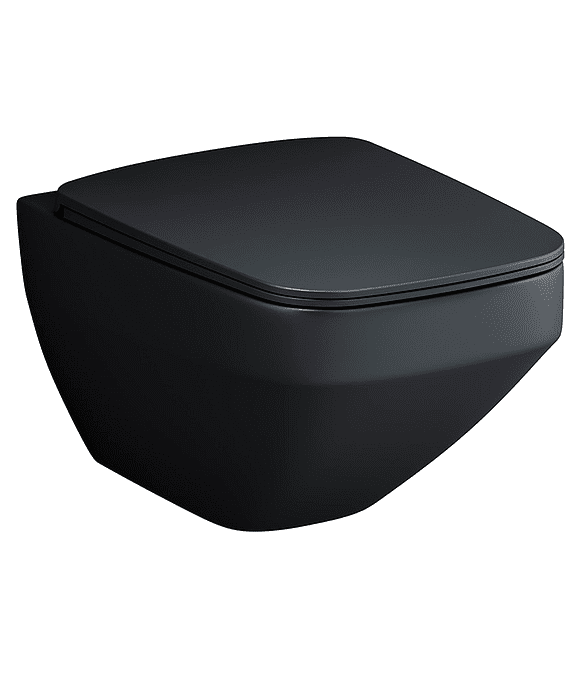 Унитаз INSPIRE V2.0 FlashClean подвесной черный-мат с сиденьем Duroplast S-Close 586x674 Унитаз INSPIRE V2.0 FlashClean подвесной черный-мат с сиденьем Duroplast S-Close 586x674 в Материке