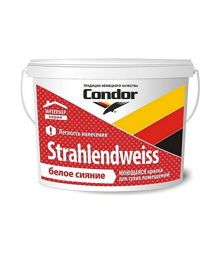 Краска Condor Strahlendweiss матовая, 3,75кг 438x503 в Материке