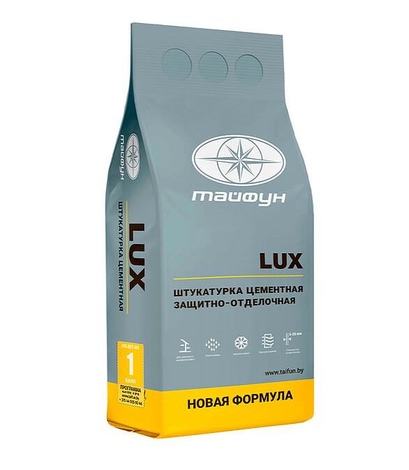 Штукатурка Тайфун LUX цементная, 5кг 586x674 Штукатурка Тайфун LUX цементная, 5кг 586x674 в Материке