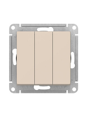 Выключатель SE ATLAS Design ATN000231 3кл. беж. 238x286 в Материке