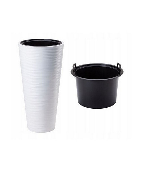 Кашпо SAHARA Dunes Slim Round с вкладышем (39,5x79см) пластик белый 2724-011 495x660 Кашпо SAHARA Dunes Slim Round с вкладышем (39,5x79см) пластик белый 2724-011 495x660 в Материке