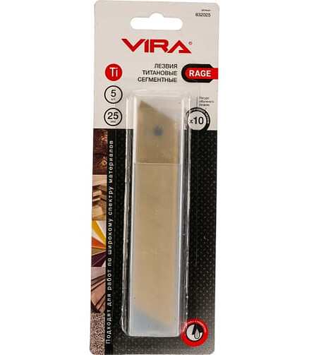 Лезвия сегм. VIRA RAGE 832025 25мм 5шт/уп. титан. 438x503 в Материке - Вариант 2