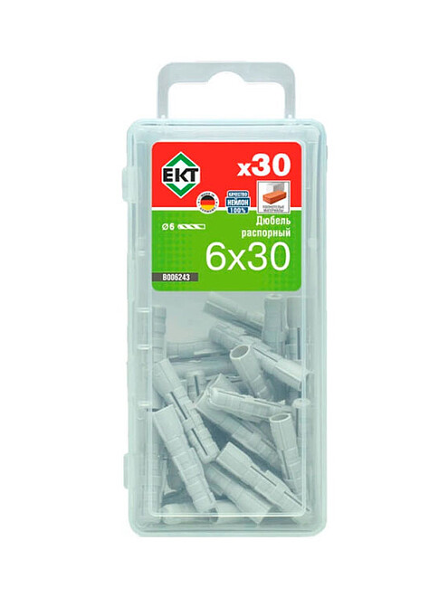Дюбель распорный KEW DSD S 6х30 нейлон B006243 (уп=30шт)_BOX 495x660 Дюбель распорный KEW DSD S 6х30 нейлон B006243 (уп=30шт)_BOX 495x660 в Материке