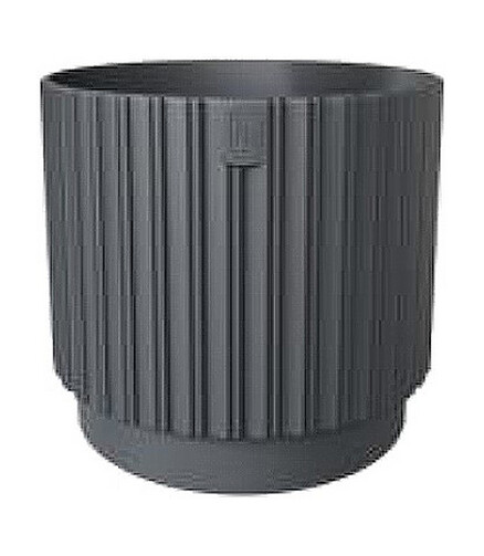 Горшок MIKA Cyli Petit Eco Recycled (13,8х13,8см) пластик антрацит 5290-014 438x503 в Материке
