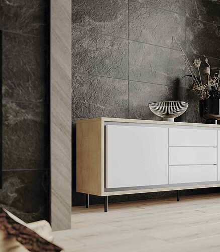 Керамогранит Cersanit INFINITY 29,7х59,8 см 1,77 м2 цвет темно-серый 438x503 в Материке