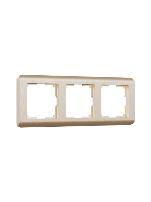 Рамка WERKEL Stream 3мест. шампань 495x660 Рамка WERKEL Stream 3мест. шампань 495x660 в Материке