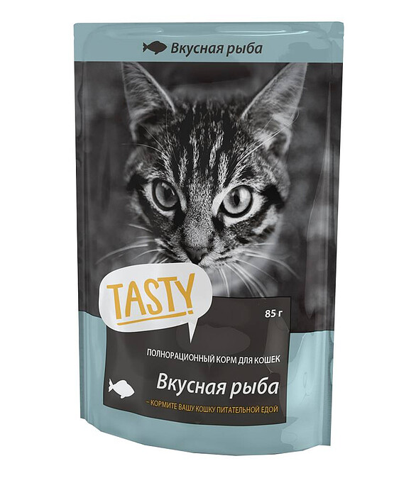 Корм для кошек TASTY мясное ассорти в желе (85г) 586x674 Корм для кошек TASTY мясное ассорти в желе (85г) 586x674 в Материке