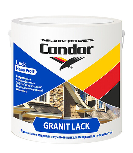 Лак Condor Granit Lack акриловый полуматовый, 0,7кг 438x503 в Материке