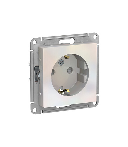 Розетка SE ATLAS Design ATN000445 1мест. с/з шторки жемчуг 438x503 в Материке - Вариант 2