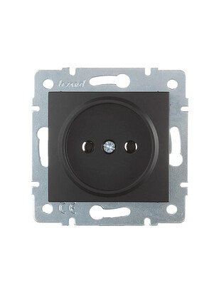 Розетка Lezard KARINA 707-4288-121 1мест. черный 238x286 в Материке