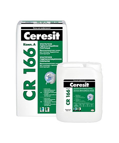 Смесь двухкомпонентная CERESIT CR166 гидроизоляц.(мешок 24кг+ канистра 8л) 32кг