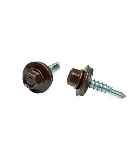 Саморез КРОВЕЛЬНЫЙ с резин.прокл. 5.5x25, сверло РТ3, RAL8017 (уп=50шт)_WBOX 438x503 в Материке