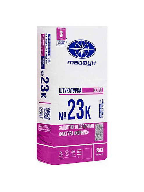 Штукатурка Тайфун Мастер № 23К-2 Корник 1,5мм белая, 25кг 495x660 Штукатурка Тайфун Мастер № 23К-2 Корник 1,5мм белая, 25кг 495x660 в Материке