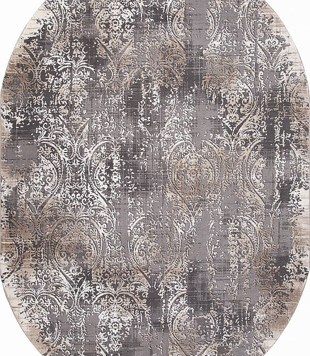 Ковер ARMINA 04078C Grey/Brown 160*230, овал 438x503 в Материке