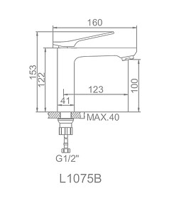 Смеситель L1075-B (для умывальника) ЧЕРНЫЙ 238x286 в Материке - Вариант 3