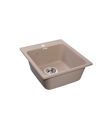 Мойка QUARZ GF-Z 17 (ЕСО-17), 420х480мм песок (без сифона) 438x503 в Материке