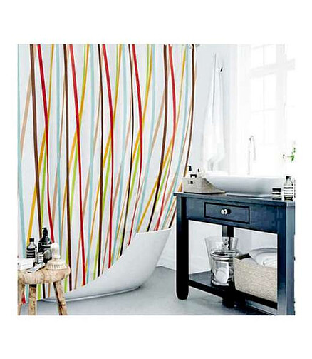 Штора для ванной комнаты JACKLINE STRIPE 180х200см без колец, 100% полиэстер 438x503 в Материке - Вариант 2