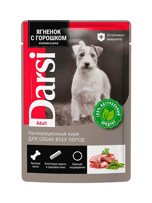 Корм для собак Darsi Adult ягненок, зеленый горошек (85г) 495x660 Корм для собак Darsi Adult ягненок, зеленый горошек (85г) 495x660 в Материке