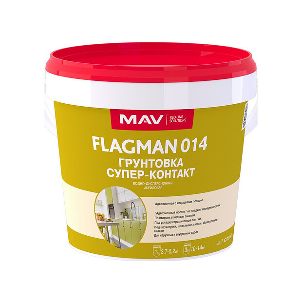 Грунтовка МАВ Flagman 14 супер-контакт, 3л 620x620 в Материке