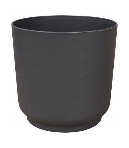 Горшок SATINA Eco Recycled (17х16,8см) пластик антрацит 4210-014 438x503 в Материке