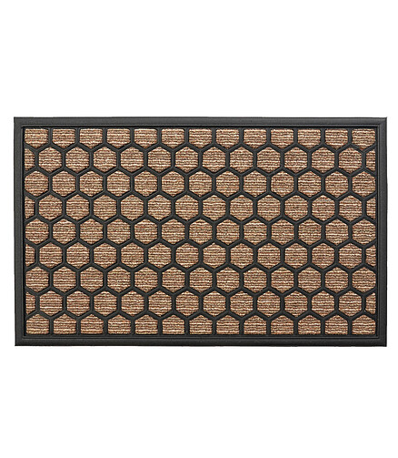 Коврик придверный PORTO PLUS combs brown 45*75 438x503 в Материке