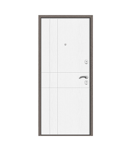 Дверь металлическая МАРС-6 (Ясень Белый)/2050х960мм/R 438x503 в Материке - Вариант 2