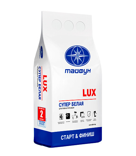 Шпатлевка Тайфун LUX гипсовая, 5кг 438x503 в Материке