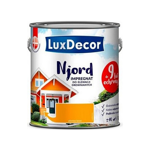 Краска LuxDecor Njord антисептик д/древесины Текущая лава 0,75л