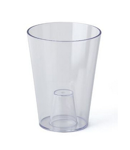 Ваза для орхидей OptimPlast круглая (12,5x16,6см) пластик пр.-серый Т3306 438x503 в Материке
