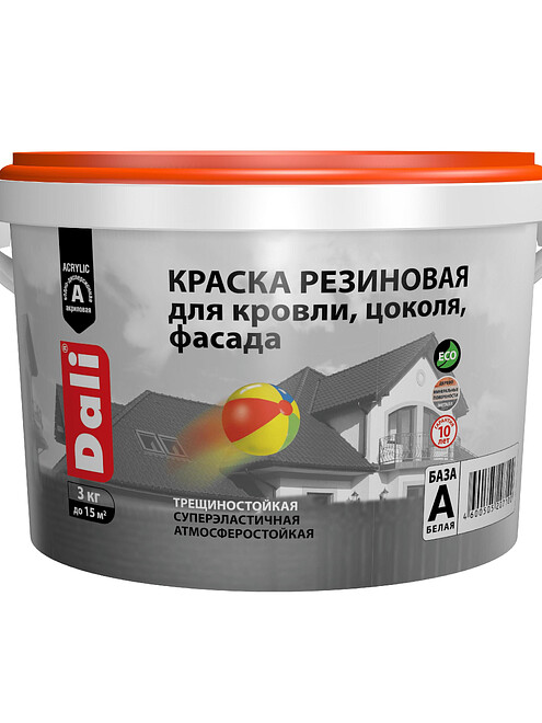 Краска DALI резиновая красно-коричневый, 3кг 495x660 Краска DALI резиновая красно-коричневый, 3кг 495x660 в Материке