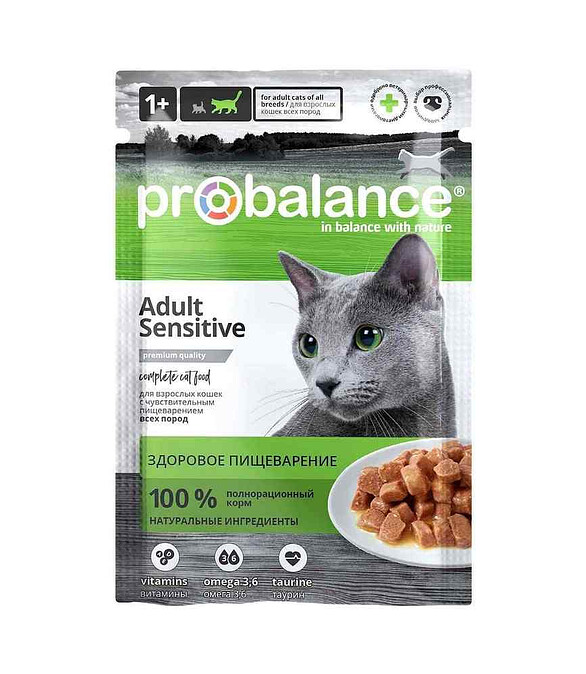 Корм для кошек ProBalance Adult Sensitive (85г) 586x674 Корм для кошек ProBalance Adult Sensitive (85г) 586x674 в Материке