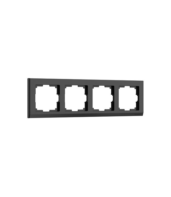 Рамка WERKEL Stark 4мест. черный 586x674 в Материке