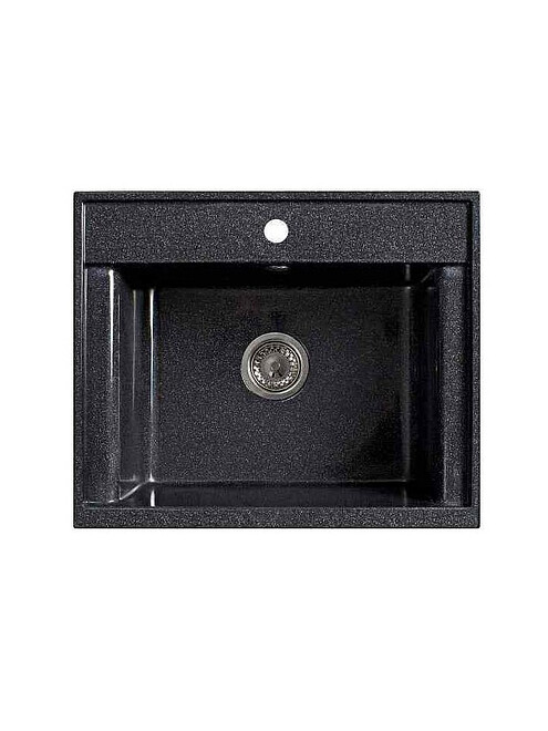 Мойка SG-REC-6050 600х500мм иск.мрамор-ЧЕРНЫЙ RS с выпуском 495x660 Мойка SG-REC-6050 600х500мм иск.мрамор-ЧЕРНЫЙ RS с выпуском 495x660 в Материке