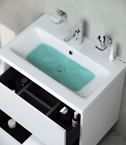 Тумба GEM M90FHX06022WG 60см подвесная push-to-open белый-глянец 438x503 в Материке - Вариант 3