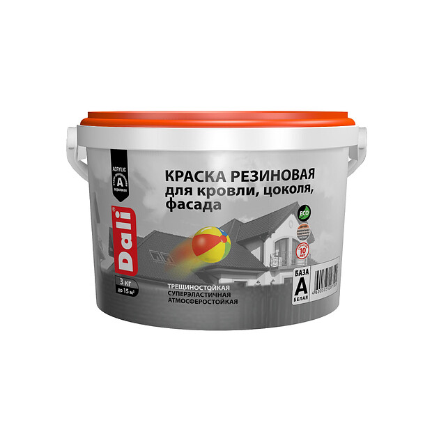 Краска DALI резиновая серая 3кг